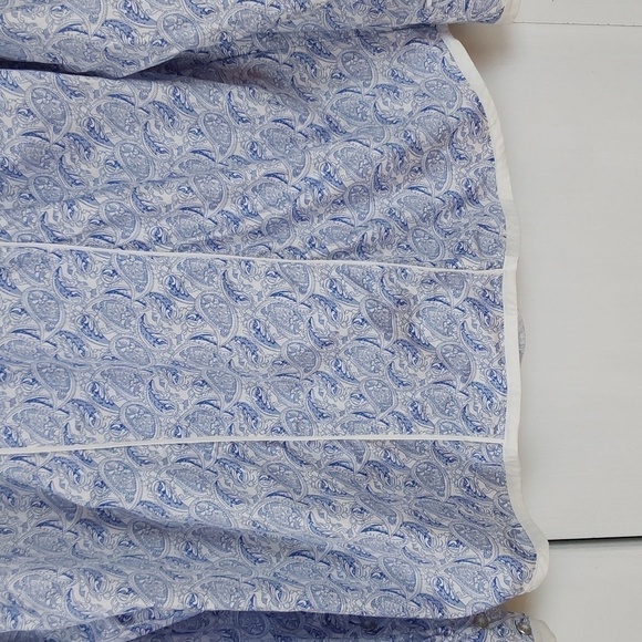 Platini- Mens Roper Western Shirt Blue & White Paisley Snap Button Down Sz.XL - Picture 8 of 11